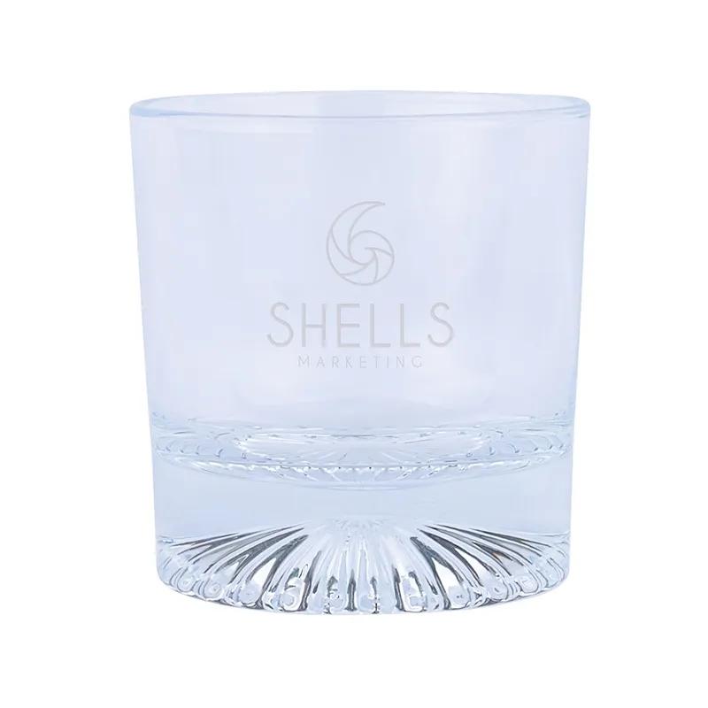 Old Fashioned Glass Shell Pattern Base - 10 oz