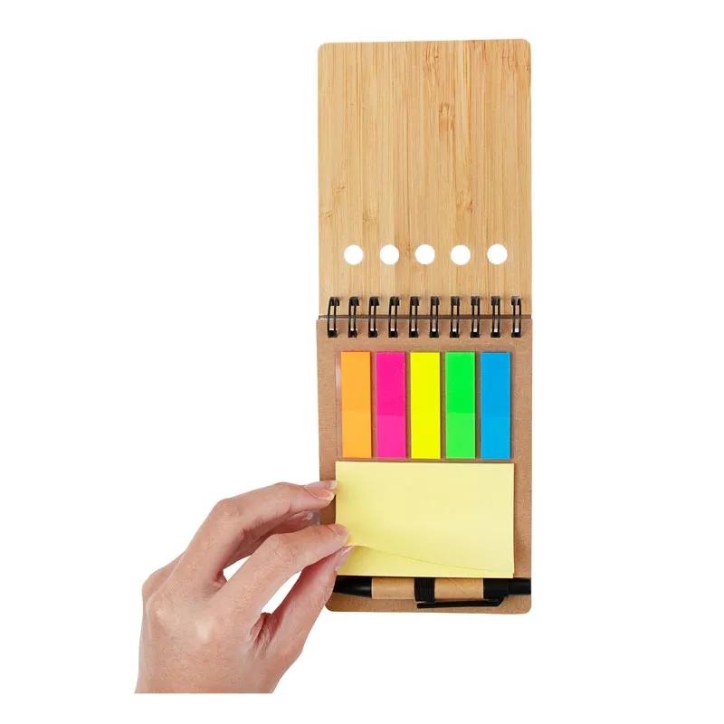 Bamboo Jotter with Sticky Notes and Pen - 50 Pages - product view 3