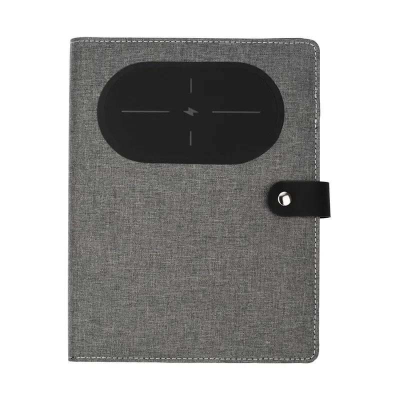 Notebook with Wireless Phone Charger - PU Leather - product view 2