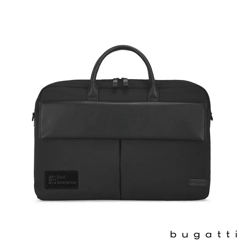 Briefcase Nylon with Vegan Leather Trim 15.6 Laptop - 15 x 17.75 x 2.4 in