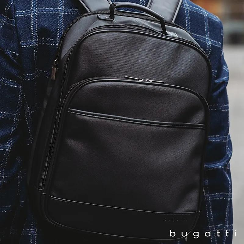 Backpack Twill-Pattern Vegan Leather 15.6 Laptop - 12 x 15.5 x 6.25 in - product view 10