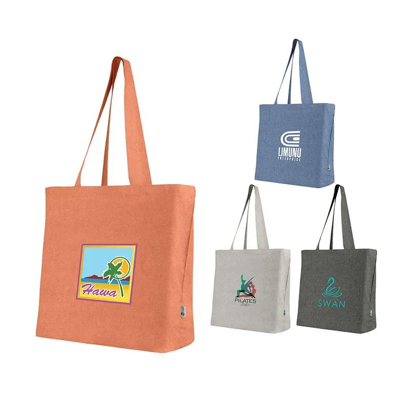 Custom Tote Bag Recycled Cotton Lightweight - 14 x 14.5 in - product view 3