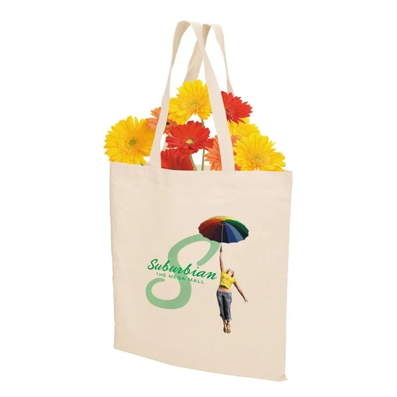 Custom Tote Bag Cotton Canvas Natural Hook Loop - 14.75 x 15.75 in - product view 2