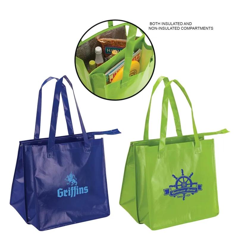 Custom Tote Bag Dual Compartment Insulated - 13.5 x 13.5 in - product view 3