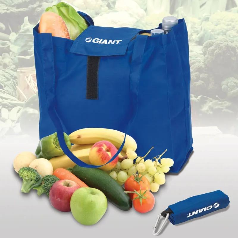 Custom Tote Bag Foldable with Carabiner - 11.5 x 13.5 in - product view 5
