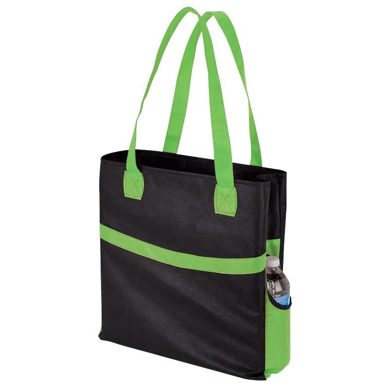 Custom Tote Bag Non-Woven with Bottle Pockets - 14 x 15 in - product view 4