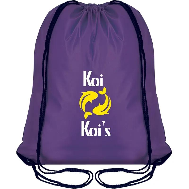 Drawstring Bag 210D Polyester with Backpack Straps - 17 x 20 in