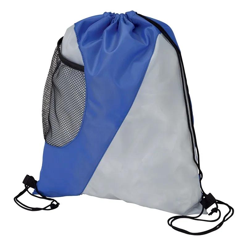 Drawstring Bag 210D with Gusseted Mesh Pocket - 13.25 x 16.25 in - product view 2