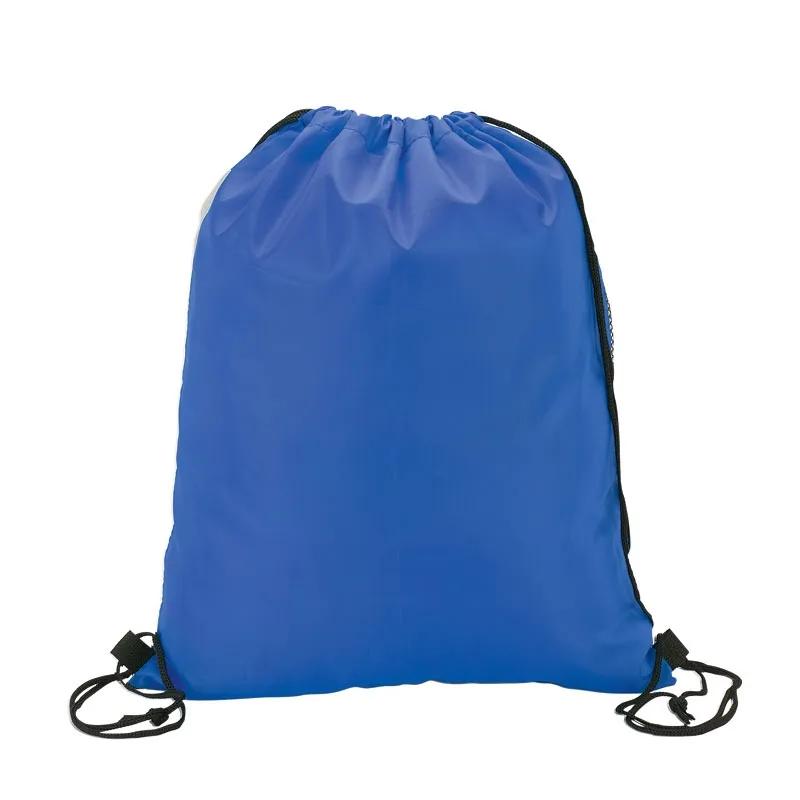 Drawstring Bag 210D with Gusseted Mesh Pocket - 13.25 x 16.25 in - product view 6