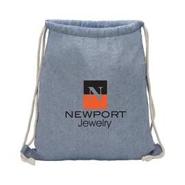 Huron Recycled Cotton Drawstring Tote - product view 1