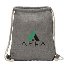 Custom Tote Bag Recycled Cotton Drawstring - 14 3/4 in - product view 2