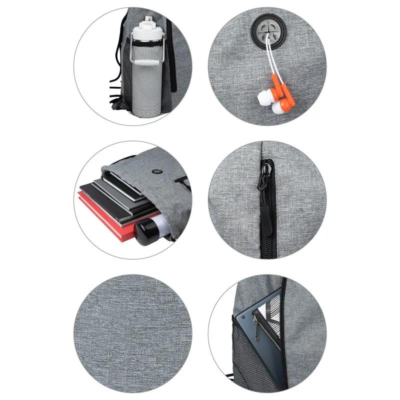 Drawstring Sportpack Large Capacity Two-Tone - 16 x 20 in - product view 5