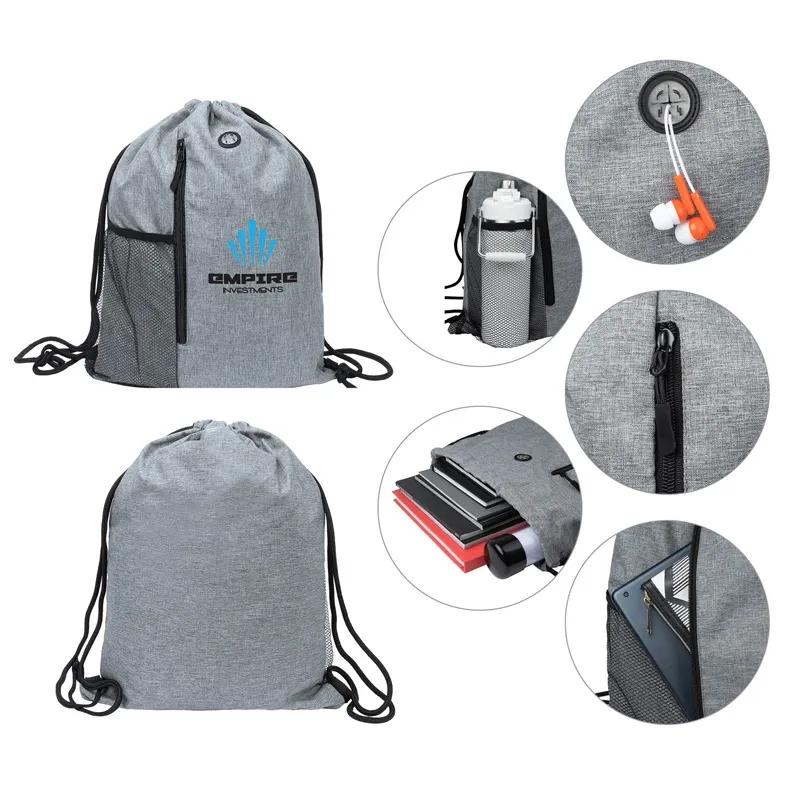 Drawstring Sportpack Large Capacity Two-Tone - 16 x 20 in - product view 7