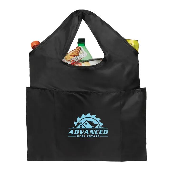 Custom Tote Bag Recycled RPET Grocery Style - 16 1/2 in - product view 3