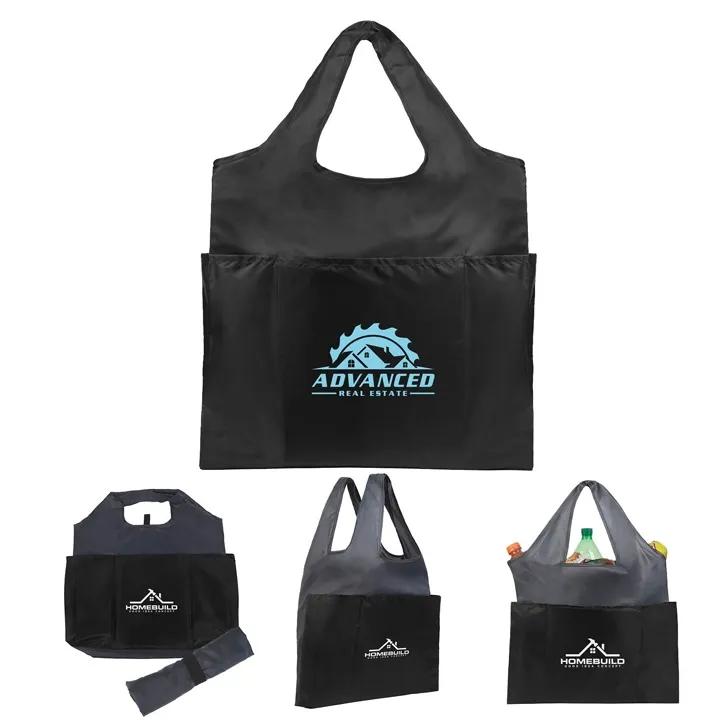 Custom Tote Bag Recycled RPET Grocery Style - 16 1/2 in - product view 8