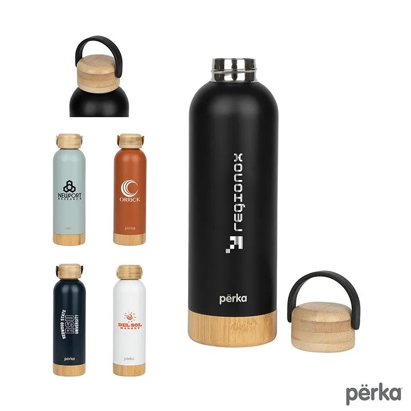 Water Bottle Double Wall Stainless Steel Bamboo - 18 oz - product view 8