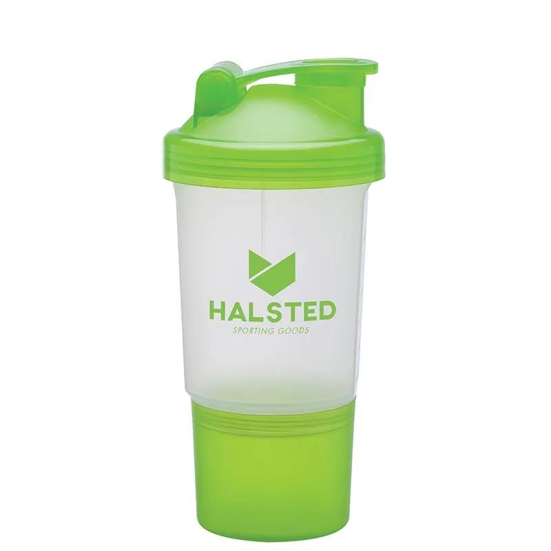 Fitness Shaker Cup Two Compartment Blender Screen - 16 oz