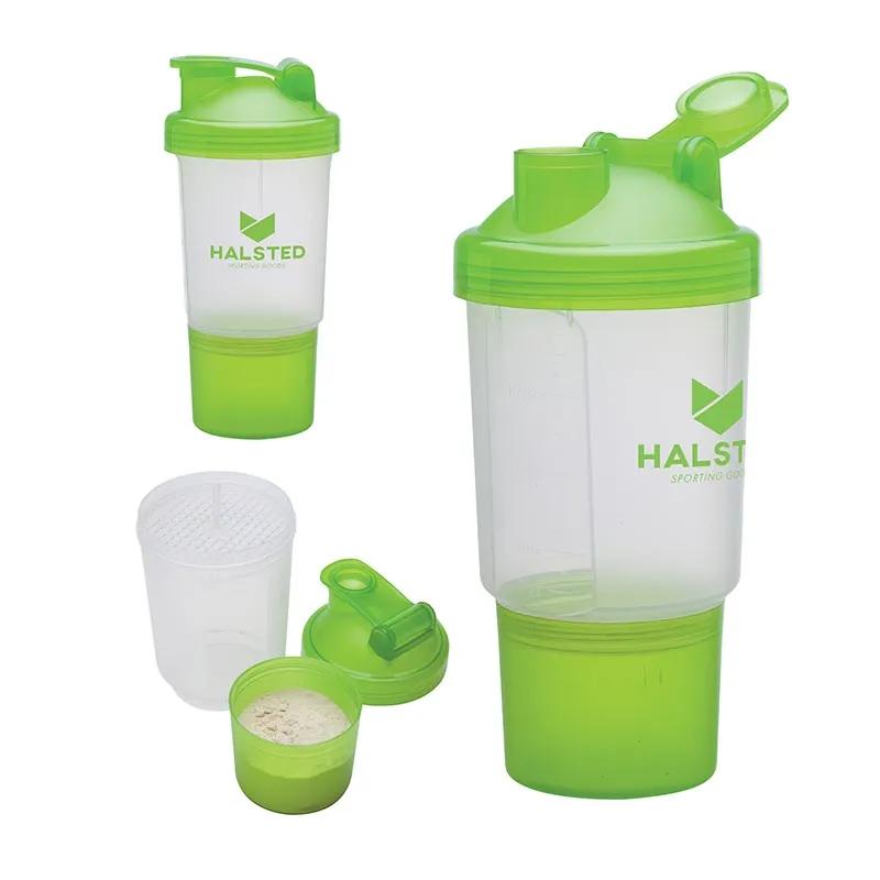 Fitness Shaker Cup Two Compartment Blender Screen - 16 oz - product view 2