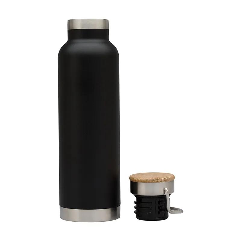 Stainless Steel Water Bottle with Bamboo Lid - 22 oz - product view 5