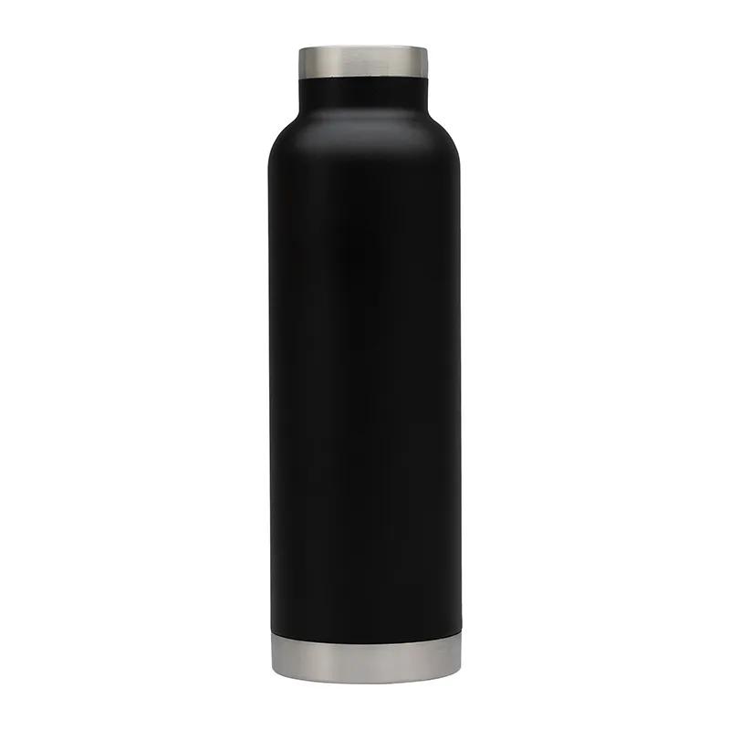 Stainless Steel Water Bottle with Bamboo Lid - 22 oz - product view 6