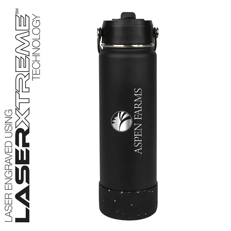 Double Wall Water Bottle with Flip-Up Sipper - 27 oz - product view 2