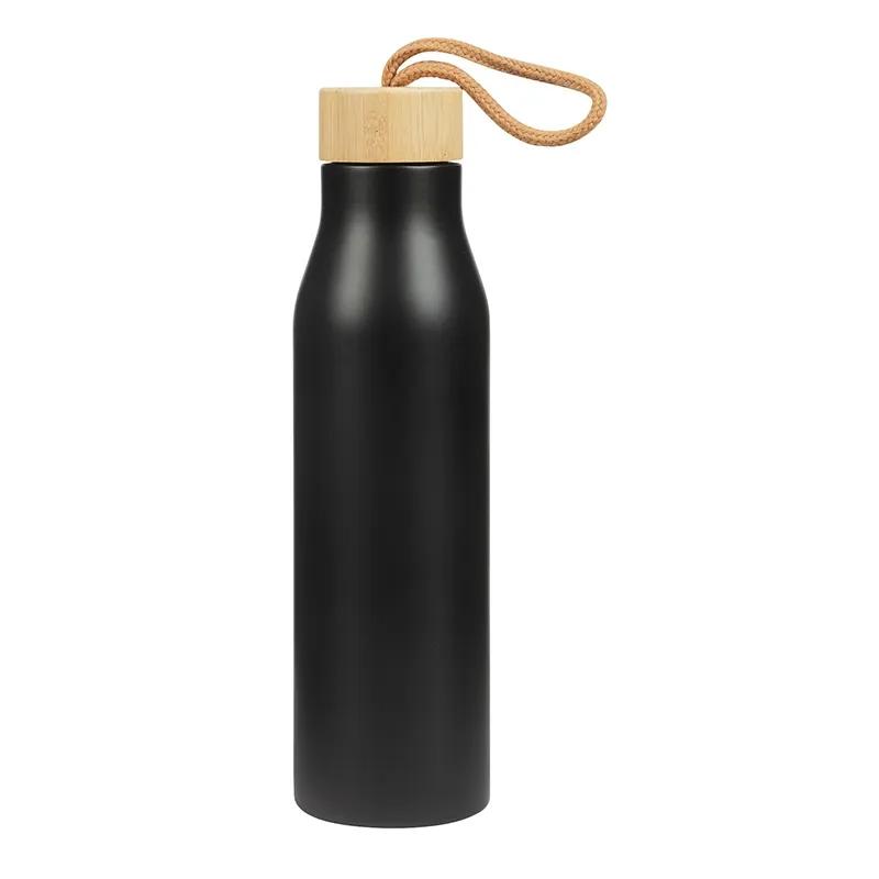 Recycled Stainless Steel Water Bottle with Bamboo Lid - 25 oz - product view 2