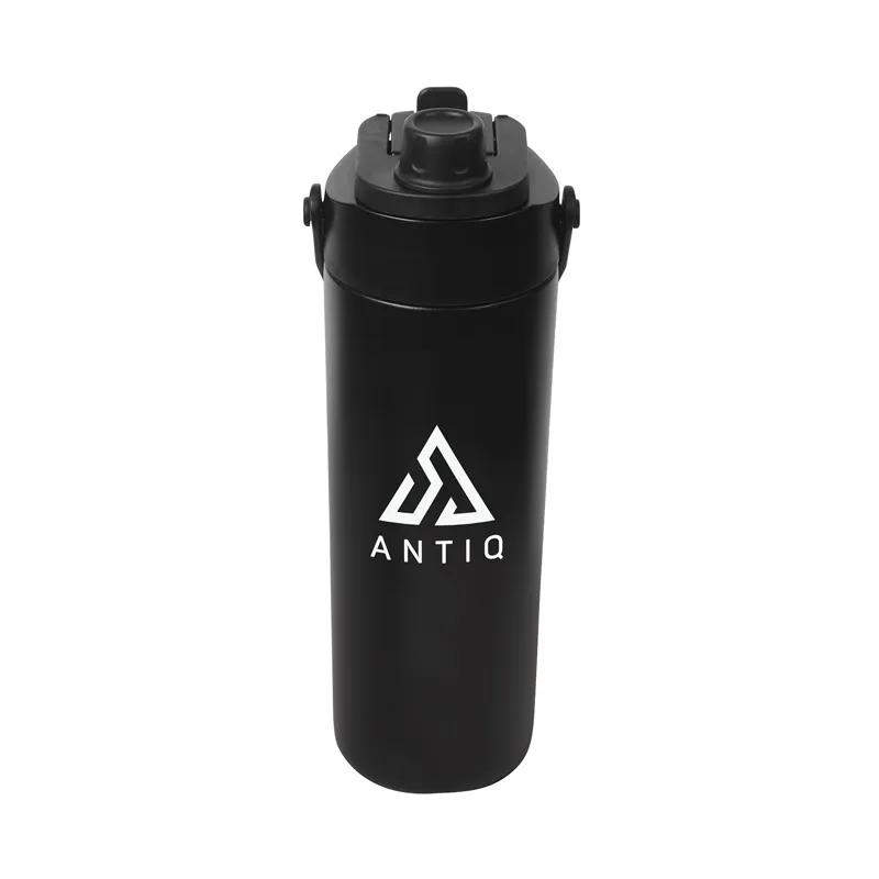 Recycled Stainless Steel Water Bottle with Dual Lid - 22 oz