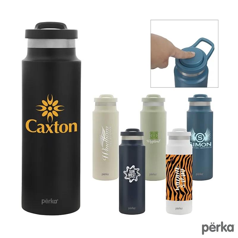 Recycled Stainless Steel Water Bottle with Push Button - 24 oz - product view 7
