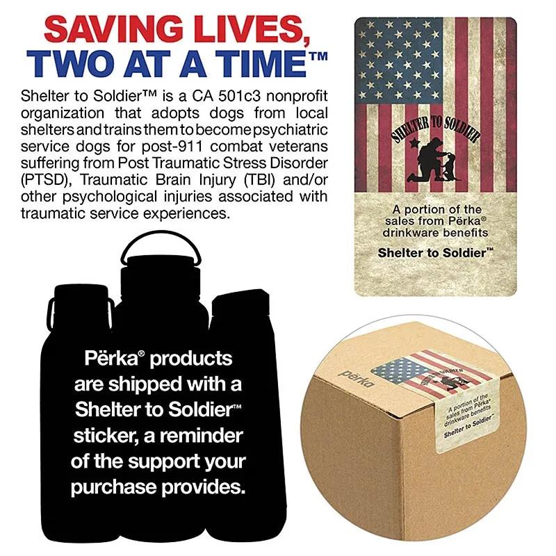 Recycled Stainless Steel Water Bottle with Dual Opening - 24 oz - product view 8