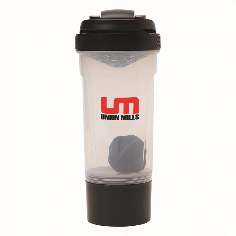Fitness Shaker Cup with Storage Compartment - 24 oz - product view 2