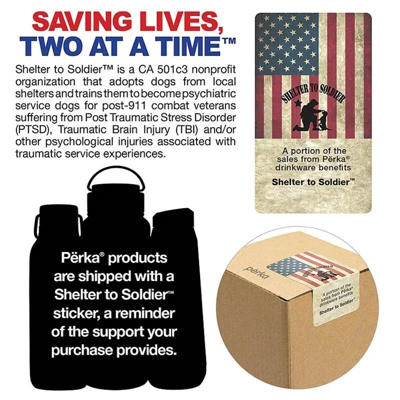 Perka Water Bottle Double Wall Vacuum Insulated - 32 oz - product view 9