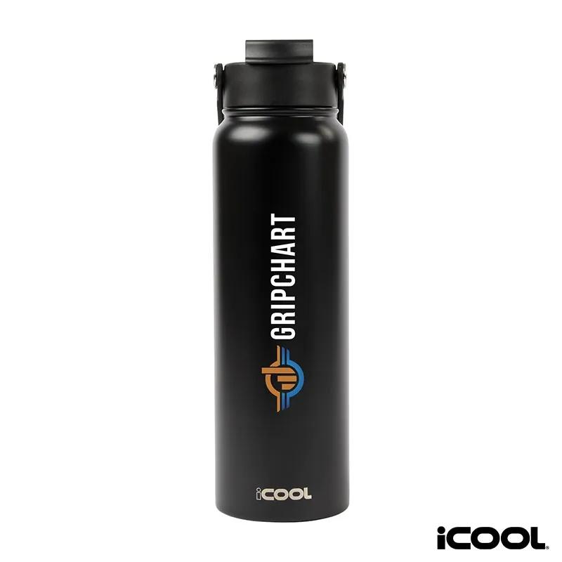 Water Bottle Double Wall Recycled Steel Dual Lid - 35 oz
