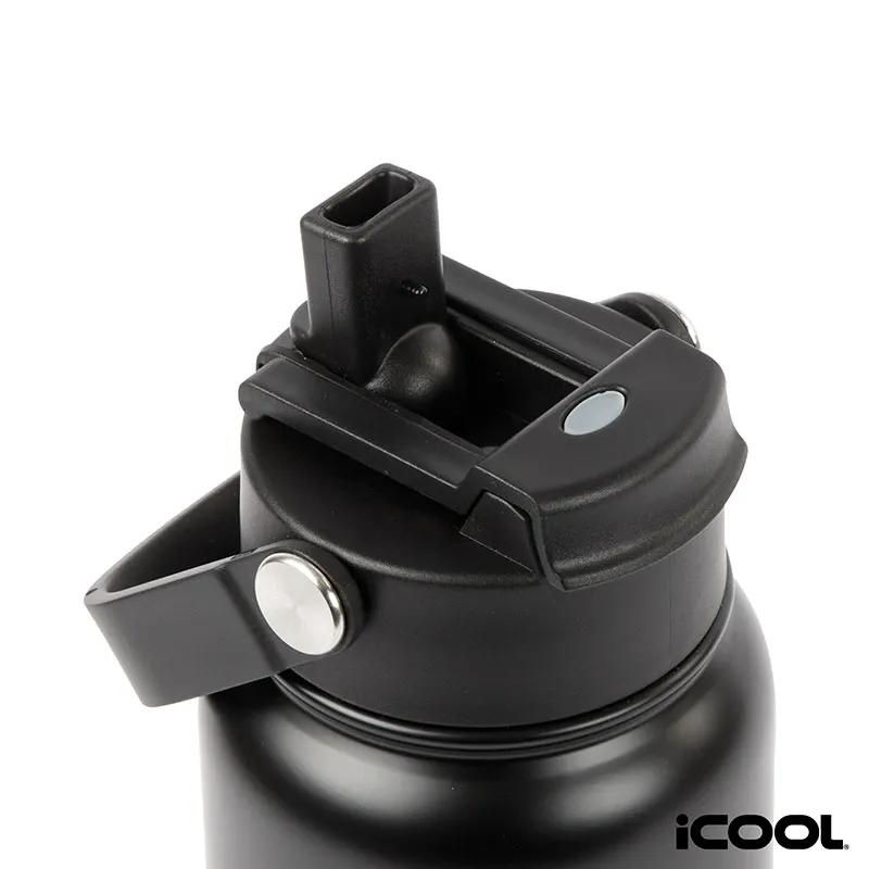 Water Bottle Double Wall Recycled Steel Dual Lid - 35 oz - product view 3