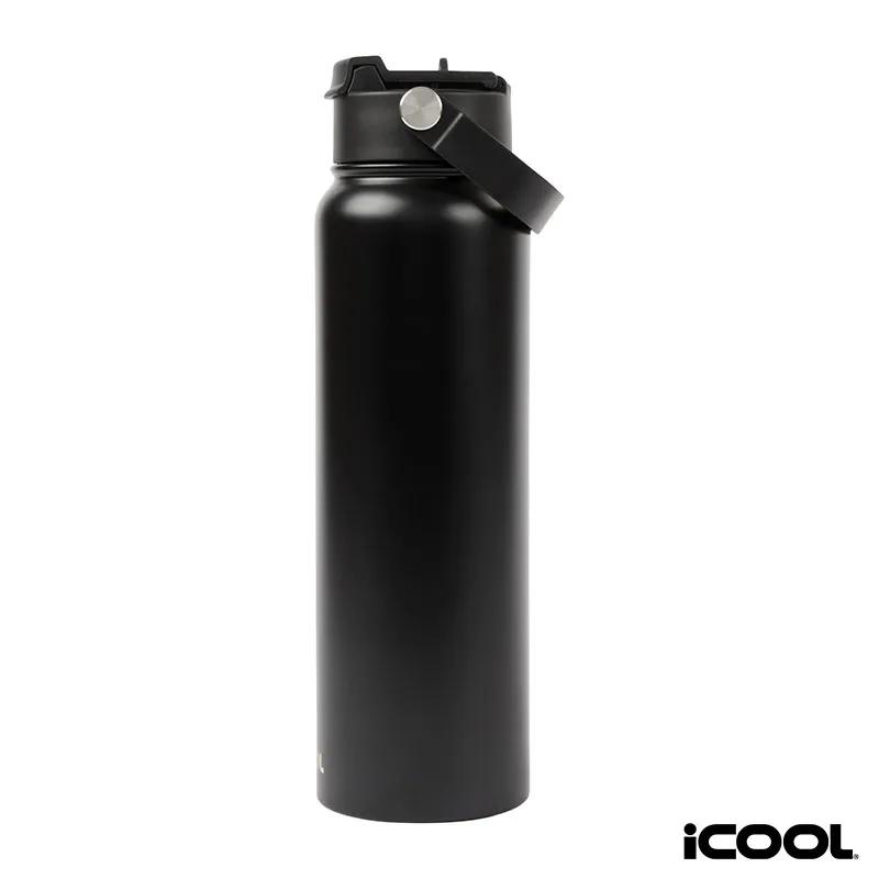 Water Bottle Double Wall Recycled Steel Dual Lid - 35 oz - product view 7