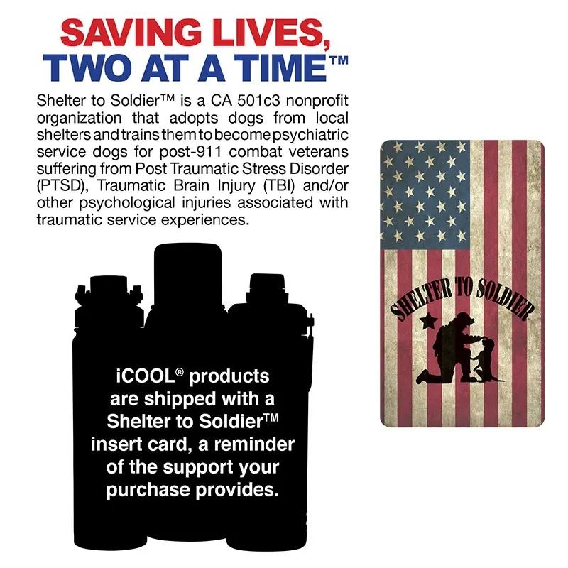 Water Bottle Double Wall Recycled Steel Dual Lid - 35 oz - product view 9