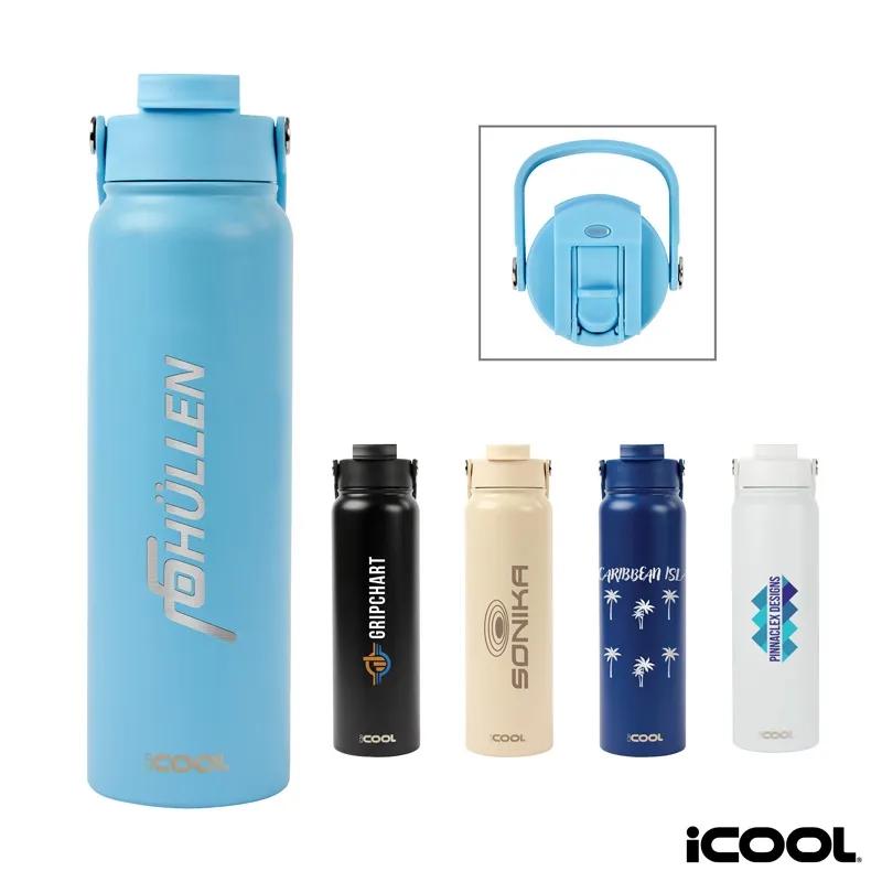 Water Bottle Double Wall Recycled Steel Dual Lid - 35 oz - product view 10