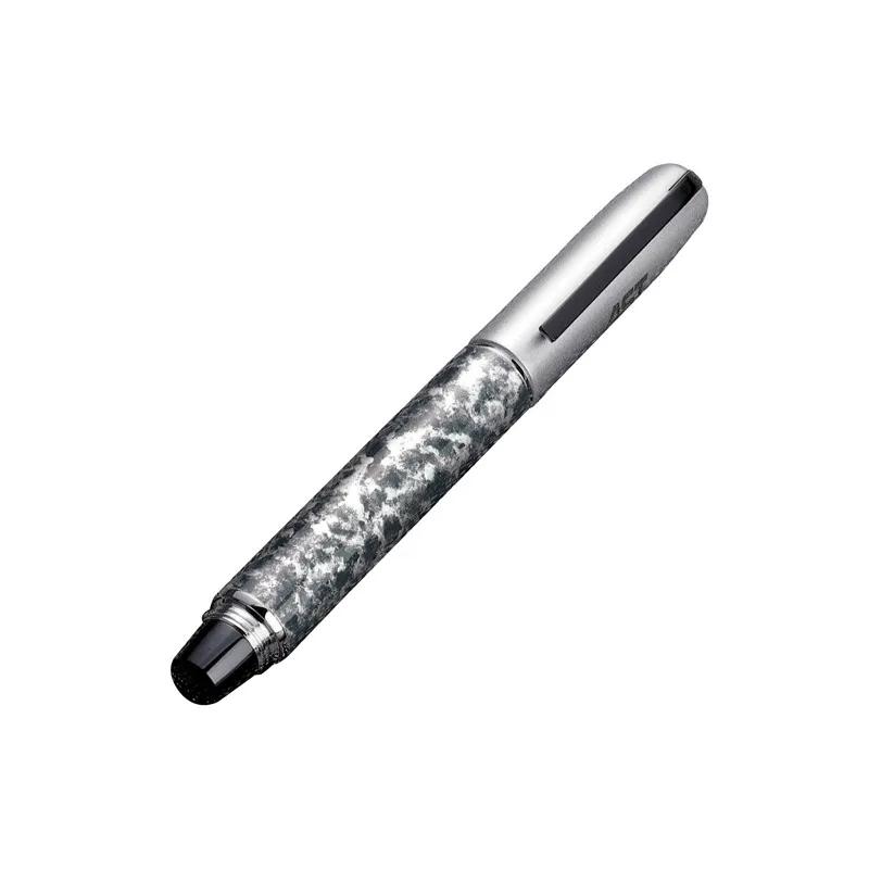 Rollerball Pen Brass Metallic Barrel Matte Silver - product view 2