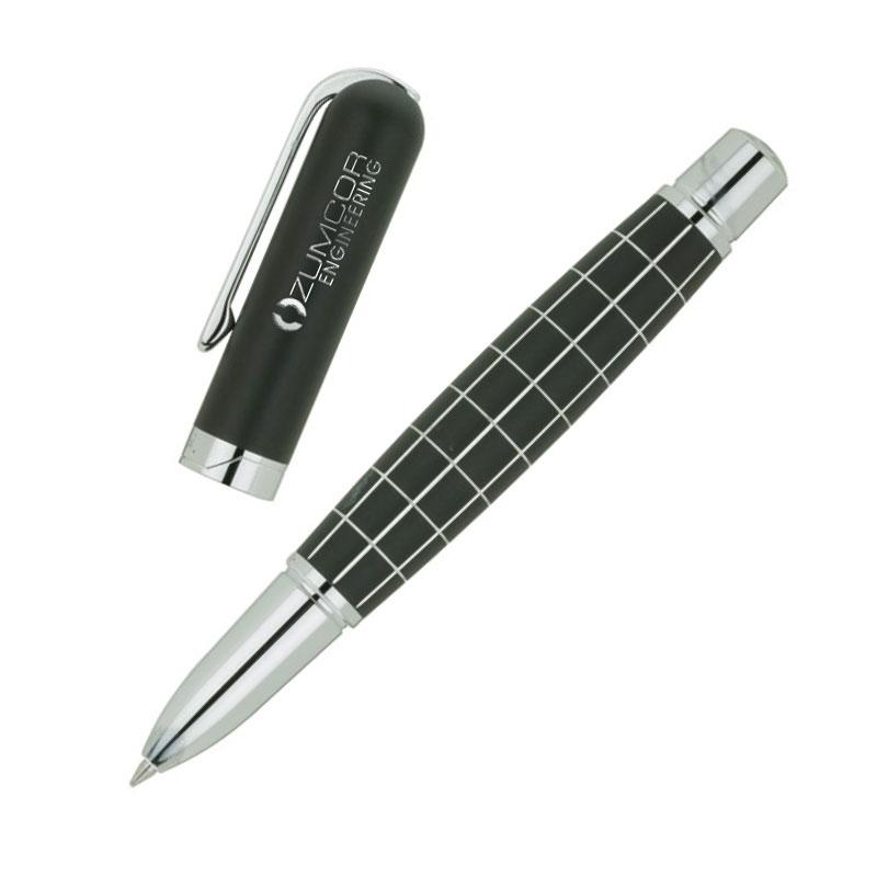 Rollerball Pen Anodized Aluminum Etched Grid - 5 in
