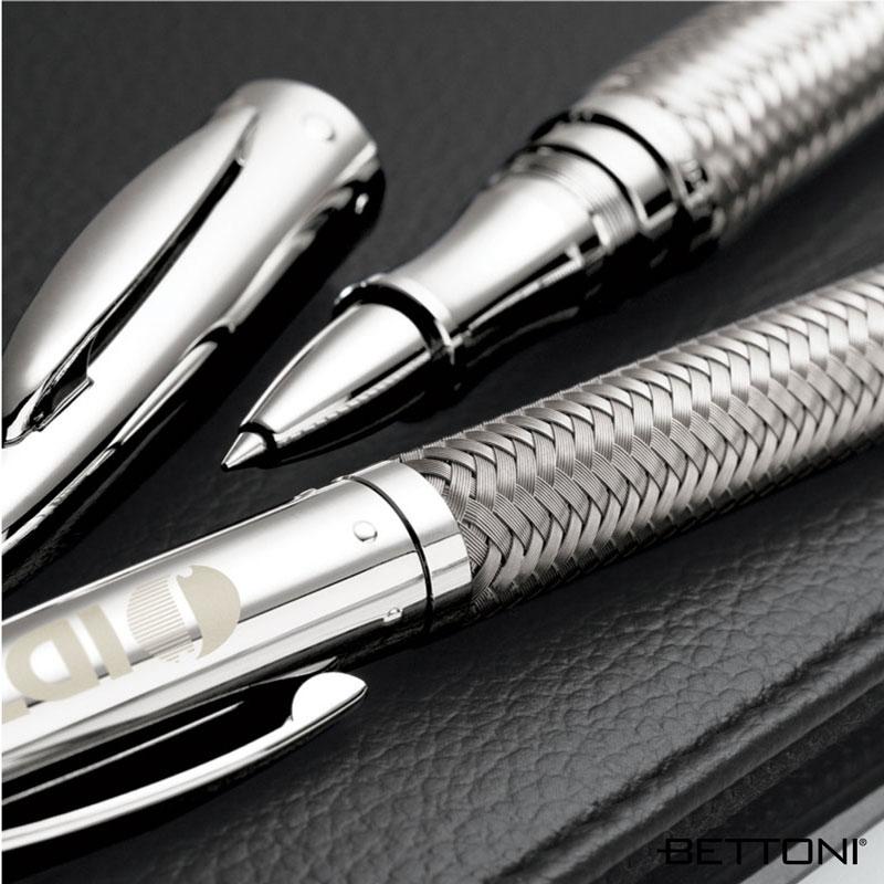 Ballpoint Pen Woven Steel Mesh Barrel Chrome - 5.44 in - product view 4