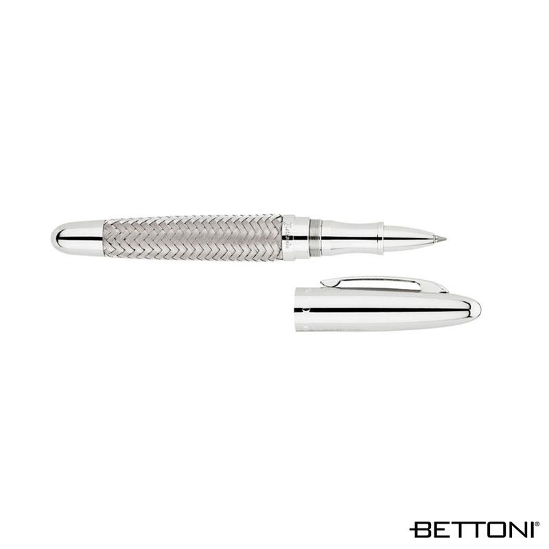 Rollerball Pen Woven Steel Mesh Barrel Chrome - 5.44 in - product view 3