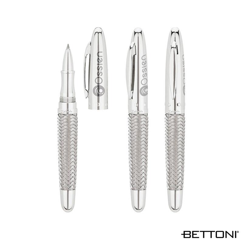 Rollerball Pen Woven Steel Mesh Barrel Chrome - 5.44 in - product view 4
