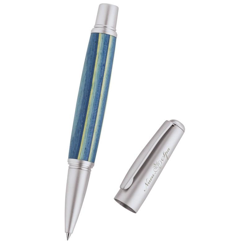 Rollerball Pen Satin Finish Brass Cap Design - 5 in - product view 2