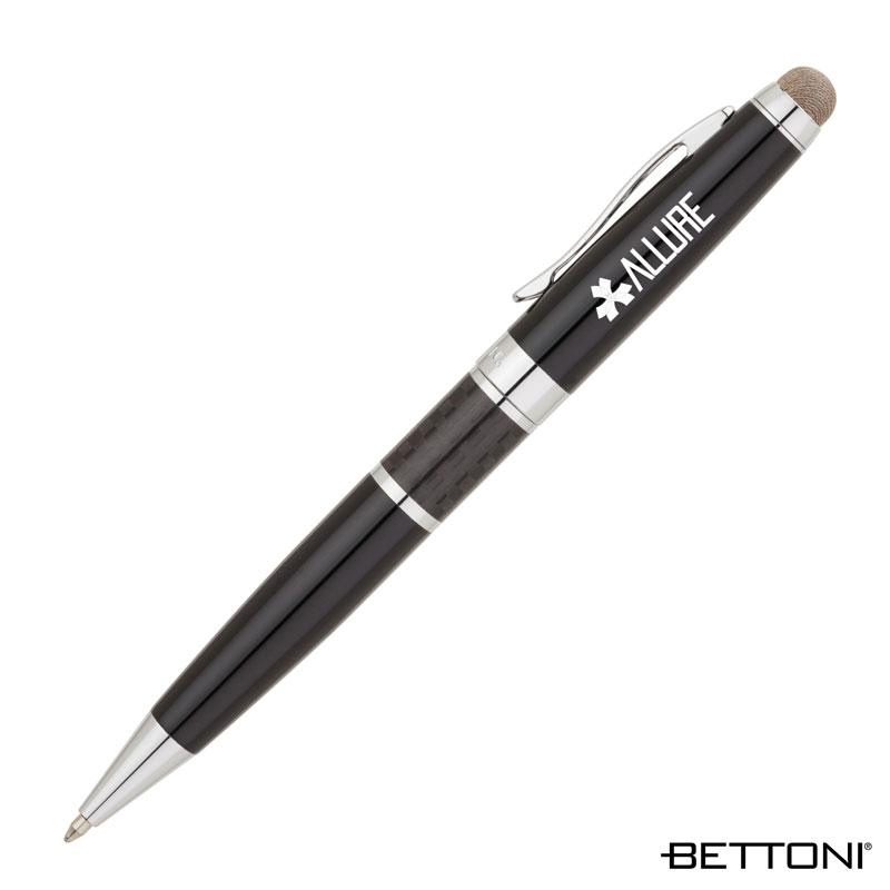 Ballpoint Pen Carbon Fiber Stylus Chrome Trim - 5.63 in