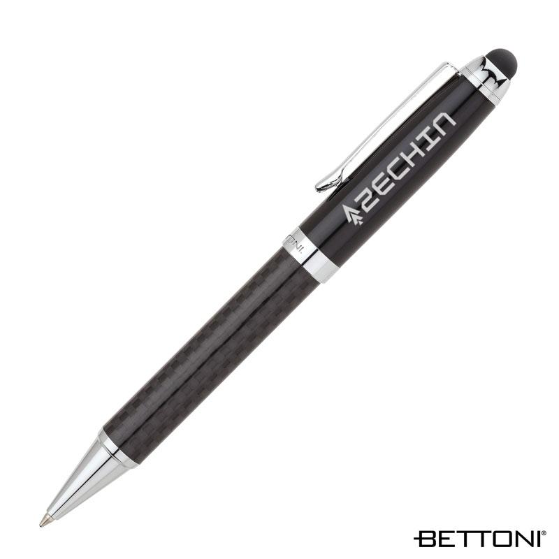 Ballpoint Pen Carbon Fiber Stylus Chrome Trim - 5.75 in