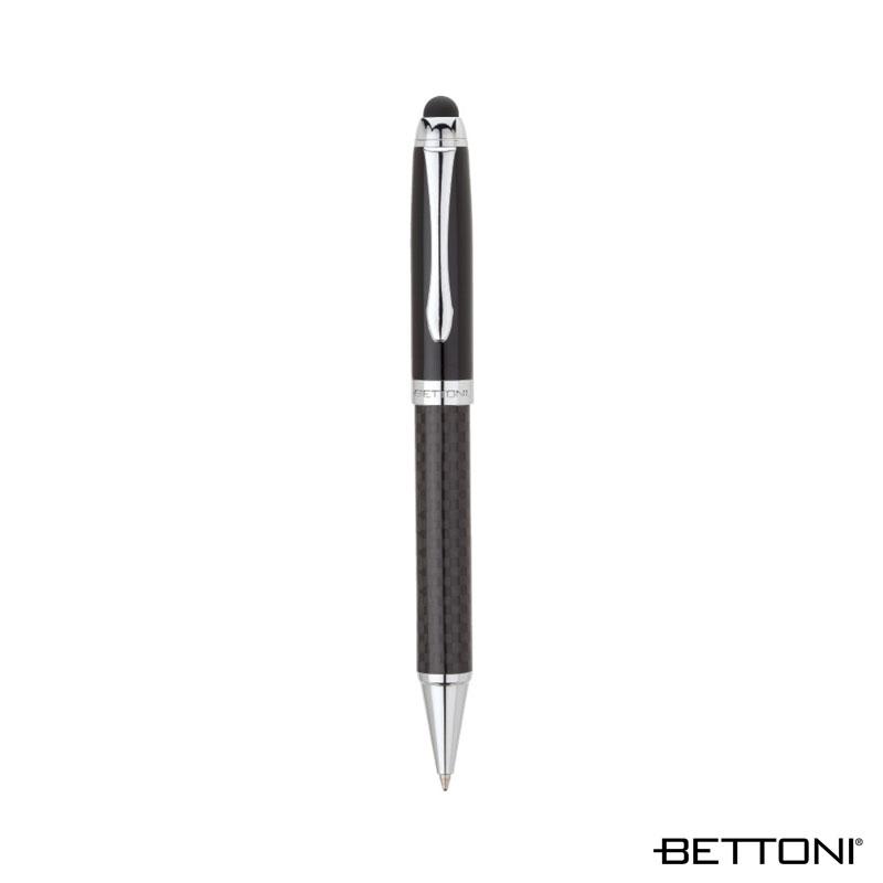 Ballpoint Pen Carbon Fiber Stylus Chrome Trim - 5.75 in - product view 3