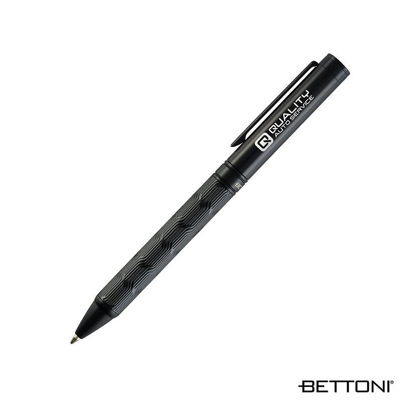 Ballpoint Pen Art Deco Brass Twist Action - 5.4 in