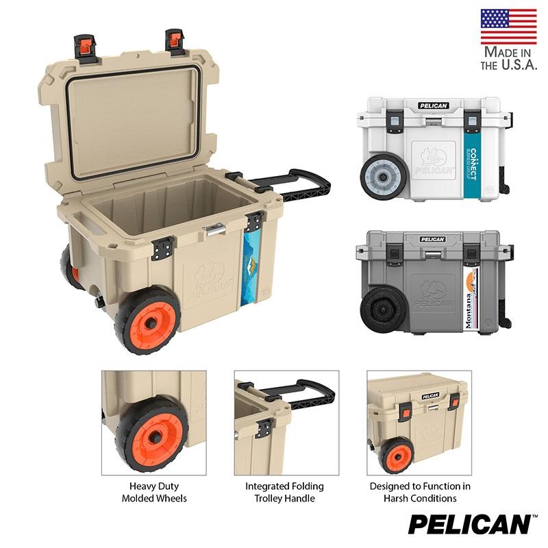 Pelican Elite Wheeled Cooler with Trolley - 45 qt - product view 6