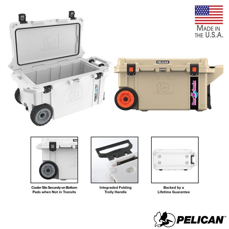 Pelican Elite Wheeled Cooler with Trolley - 80 qt - product view 7