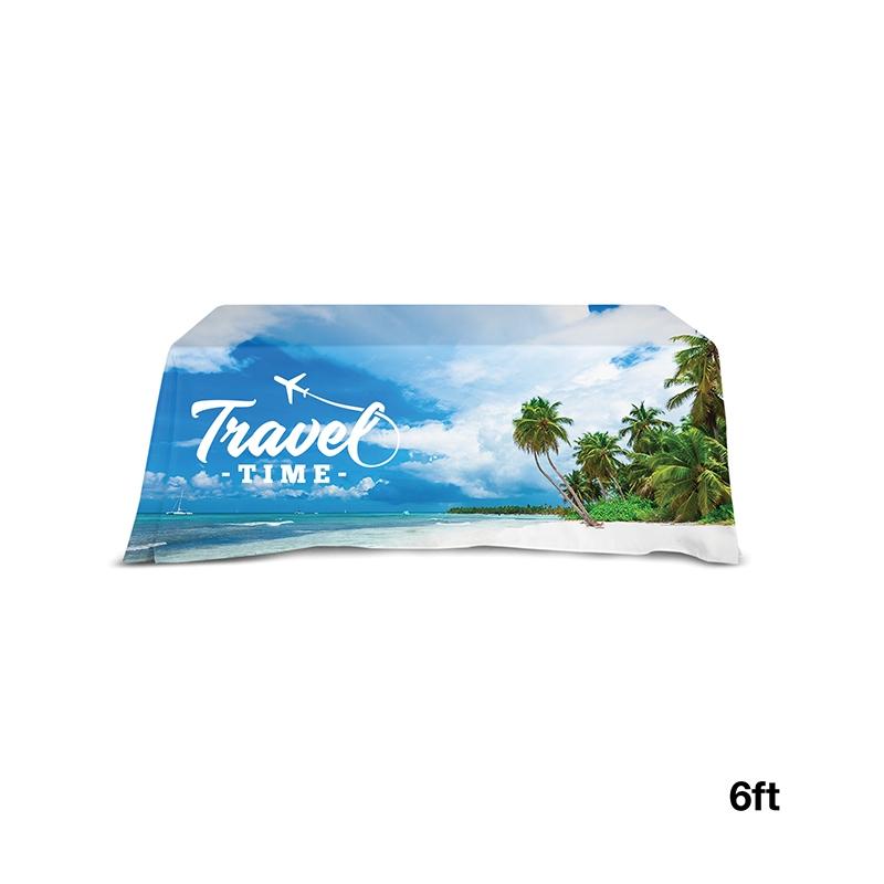 Table Throw Open Back Polyester 3-Sided - 6 ft - product view 2