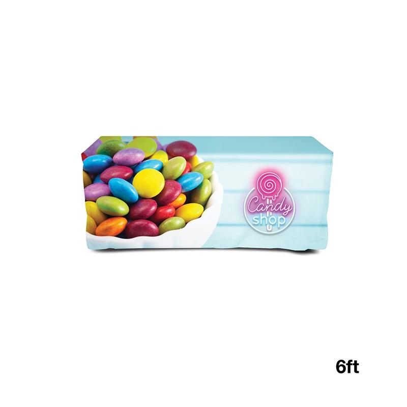 Table Cover Fitted Polyester Wrinkle-Resistant - 6 ft - product view 2